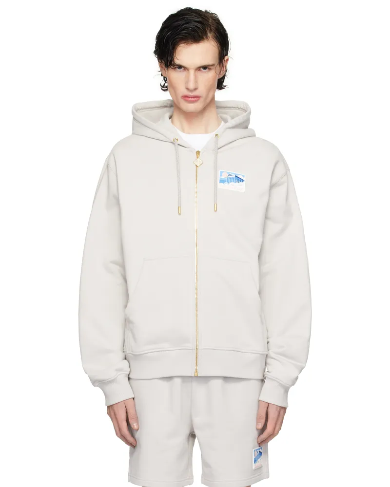 Casablanca Paris Gray Greek Temple Hoodie Grey