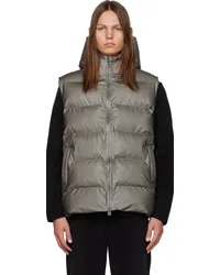 RAINS Gray Alta Vest Metallic