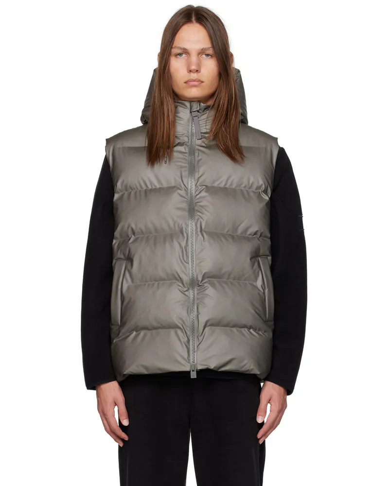 RAINS Gray Alta Vest Metallic