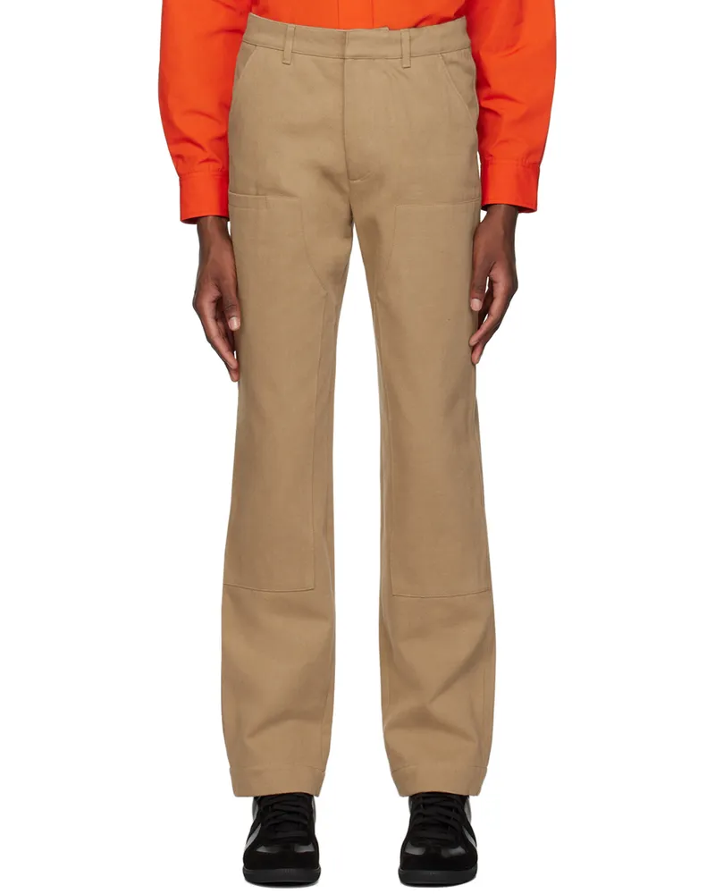 Gabriela Hearst Tan Finley Trousers Camel