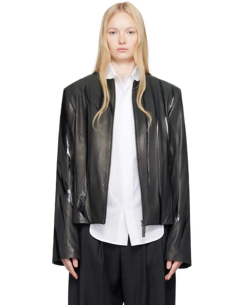 Adererror Black Product. 14 Leather Jacket Black
