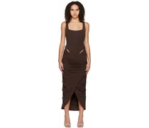 Brown Mariah Midi Dress