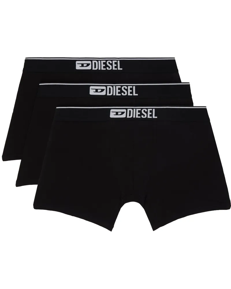 Diesel Three-Pack Black Umbx-Sebastian Boxer Briefs E4101
