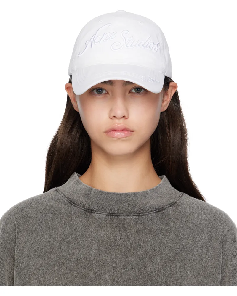 Acne Studios White Logo Cap 100