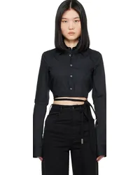 Ann Demeulemeester Black Dea Cropped Shirt Black