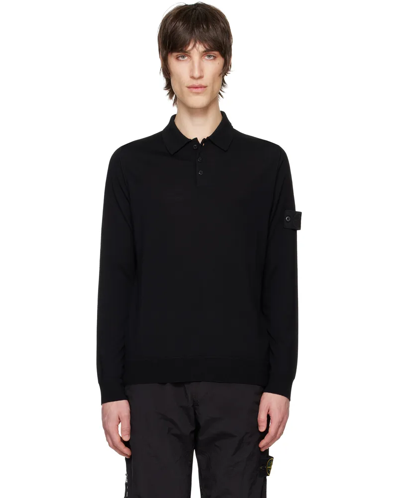 Stone Island Black Light RWS Pure Wool Polo V0029