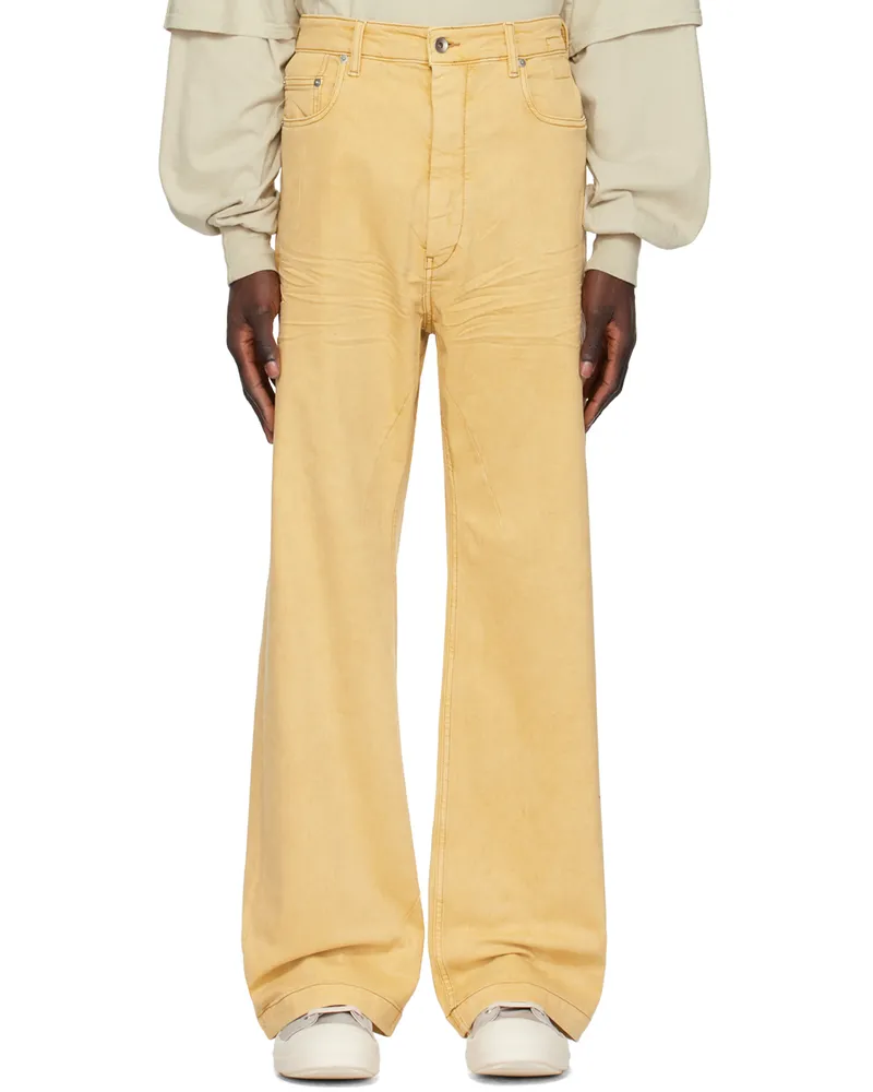 DRKSHDW by Rick Owens Yellow Geth Jeans 42