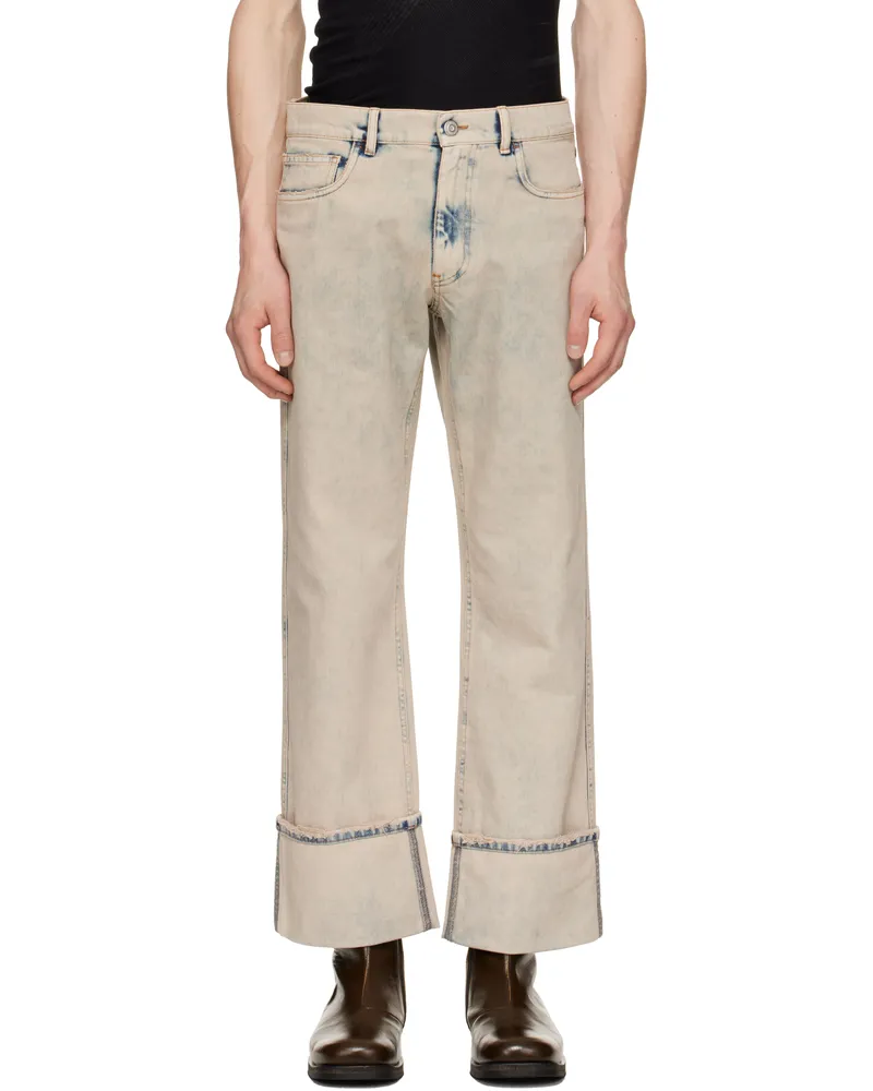COPERNI Beige & Blue Boyfriend Jeans Grey