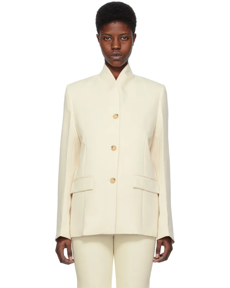 Totême Off-White Overlay Blazer 007