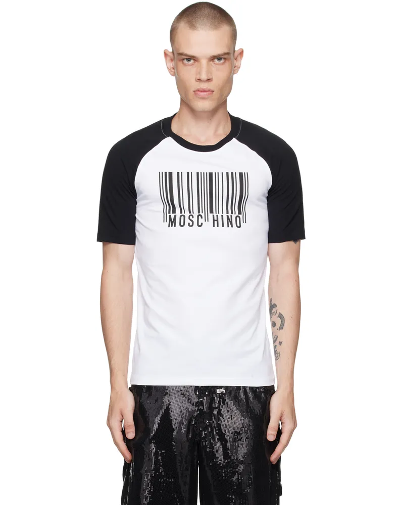 Moschino Black & White Barcode T-Shirt Multi