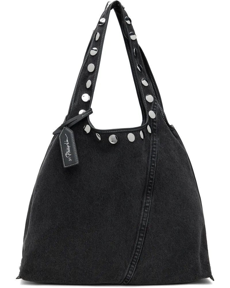 3.1 phillip lim Black Denim Market Tote Washed