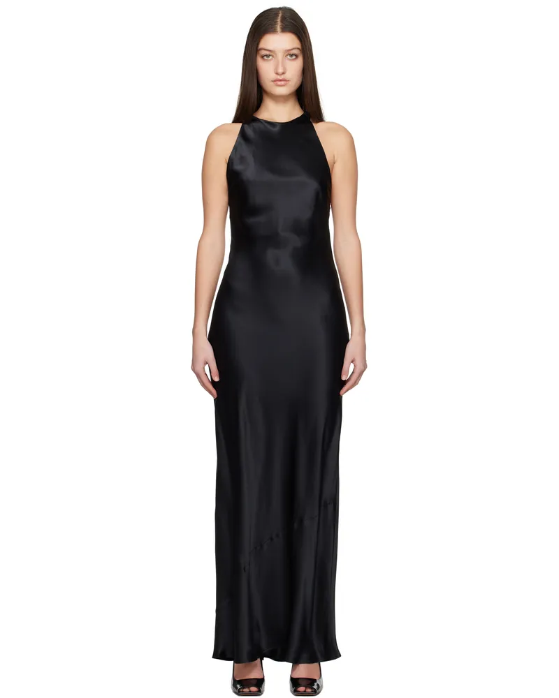 Silk Laundry Black High Low Maxi Dress Black