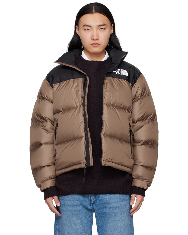 The North Face Tan & Black 1996 Retro Nuptse Down Jacket Latte