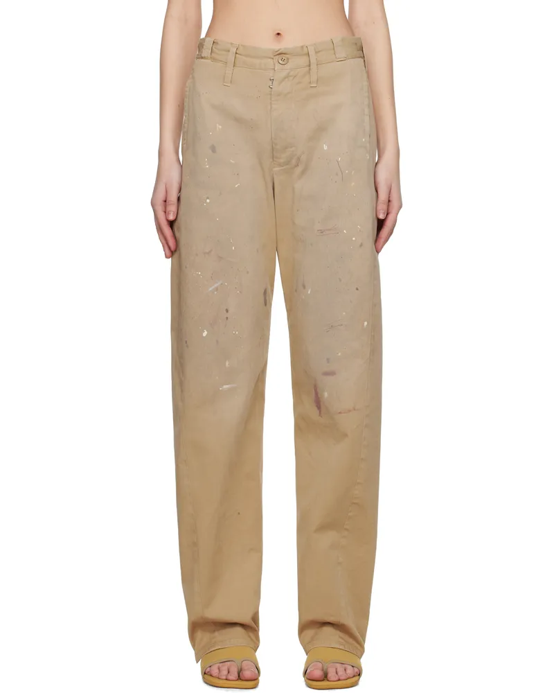 Maison Margiela Beige Tailored Painter Trousers 124