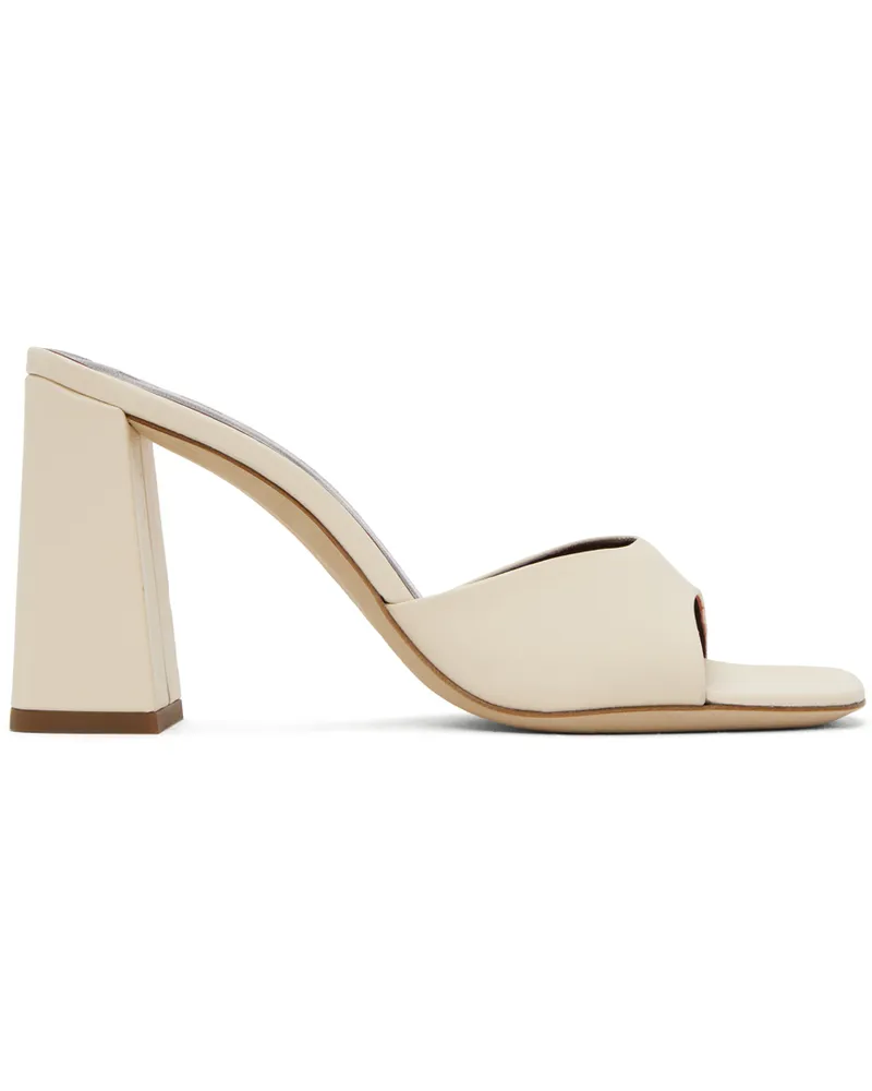 STAUD Off-White Sloane Heeled Sandals Crm