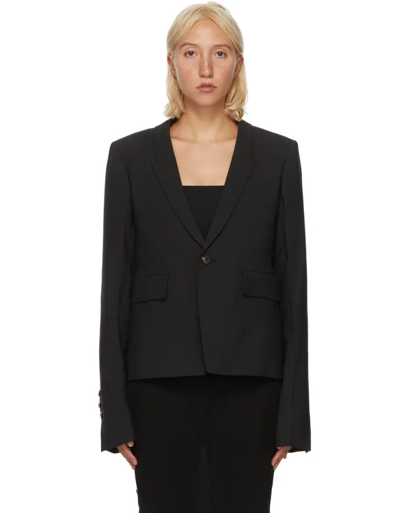 Rick Owens Black Wool Soft Blazer 09