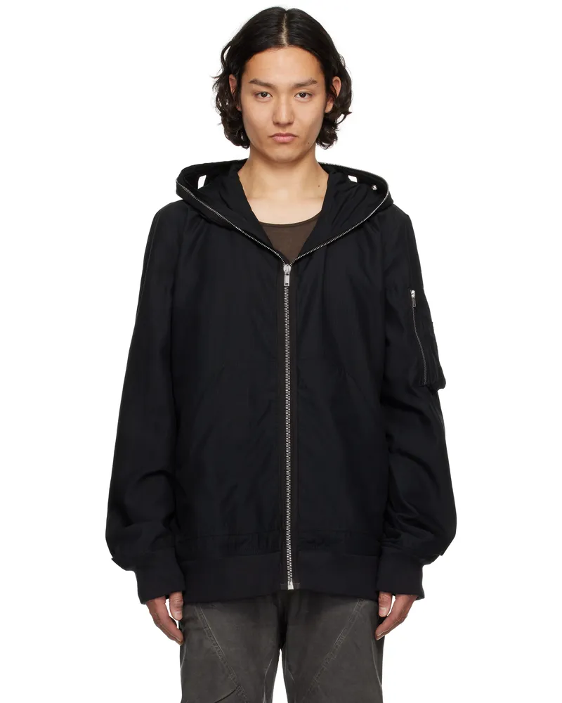 DRKSHDW by Rick Owens Black Hollywood Flight Bomber Jacket 09