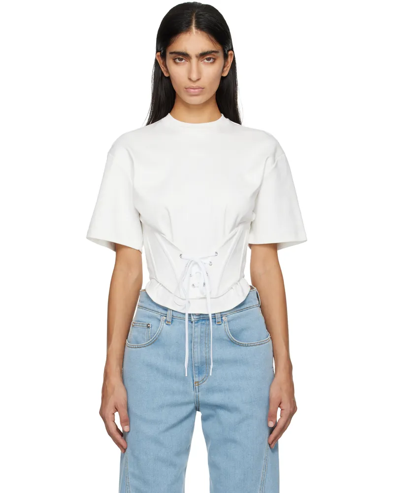 Thierry Mugler White Corseted T-Shirt B1610