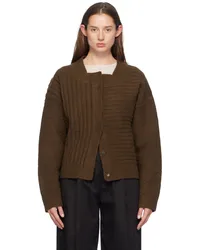 Deiji Studios Brown OS Square Cardigan Dark