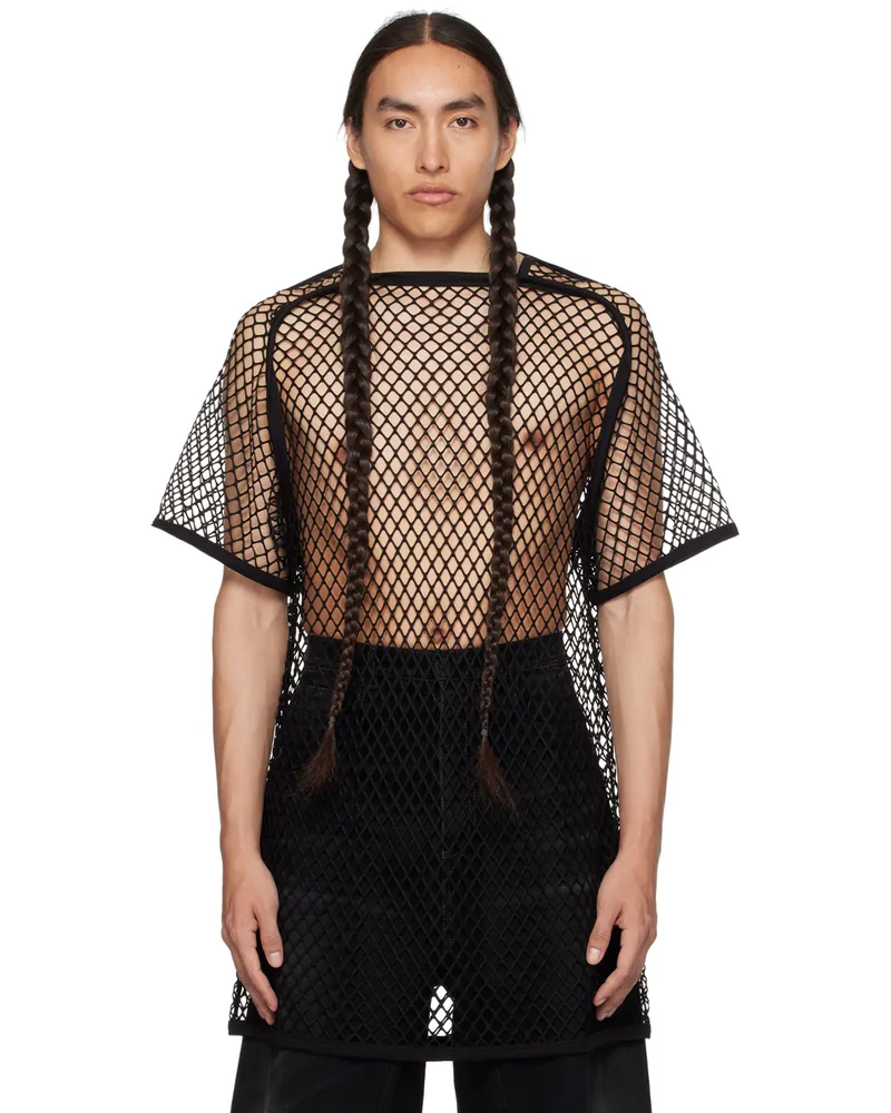 NICOLAS ANDREAS TARALIS Black Open T-Shirt 0