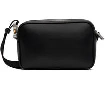 Black Leather Buckle Crossbody Bag