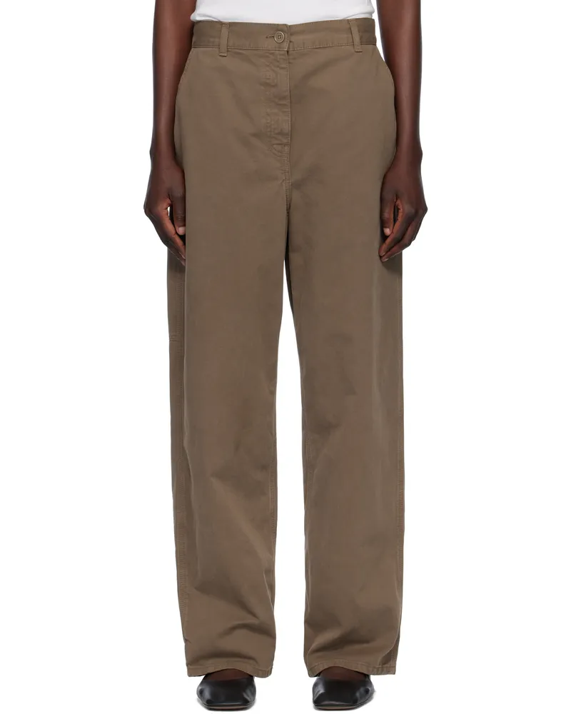 The Row Taupe Sharka Trousers Tau