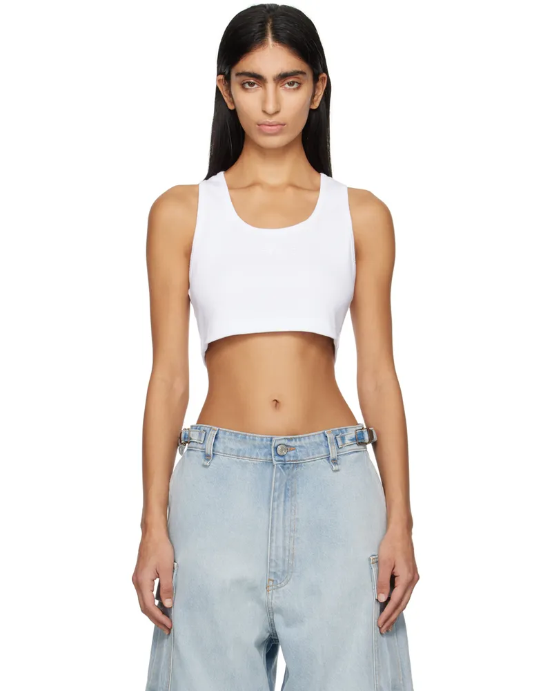 VTMNTS White Embroidered Tank Top White