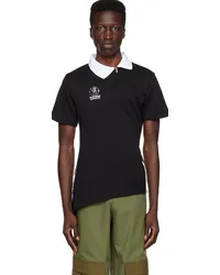 Spencer Badu Black Twisted Golf Polo Black