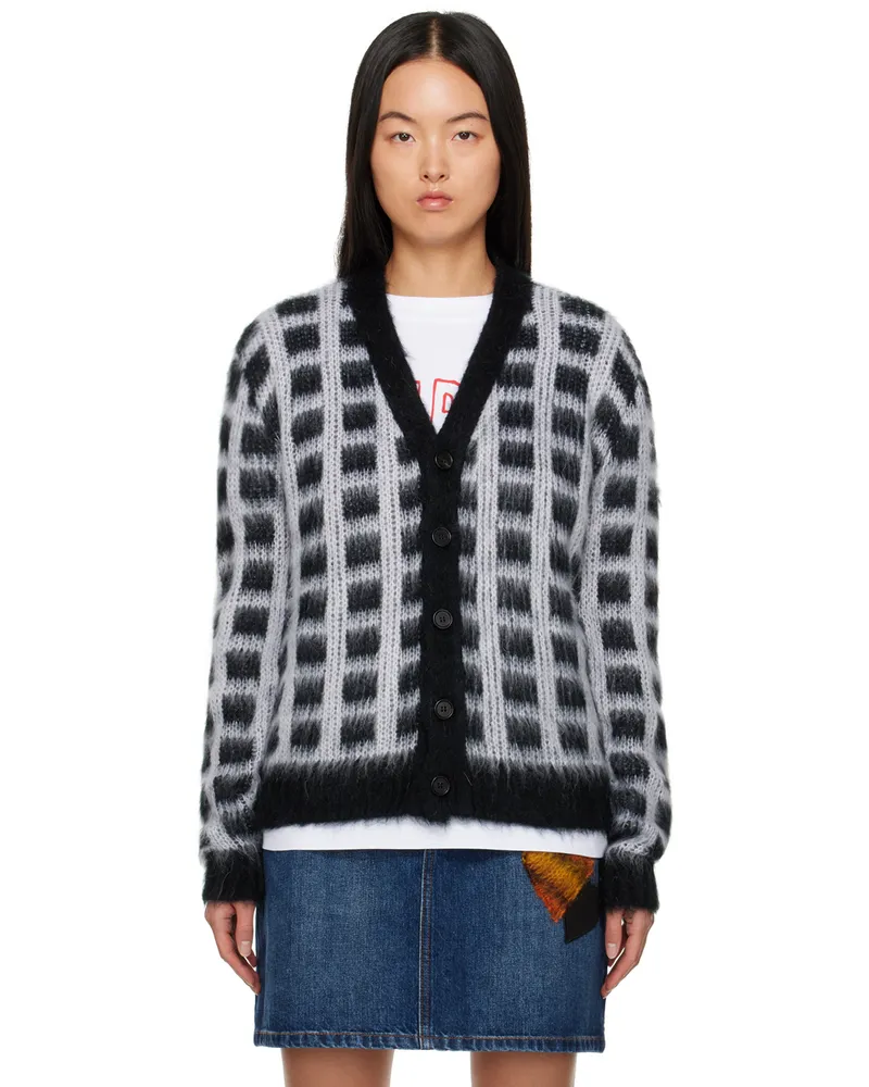 Marni Black Check Cardigan Chn99