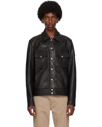 Belstaff Black Piston Leather Jacket Black