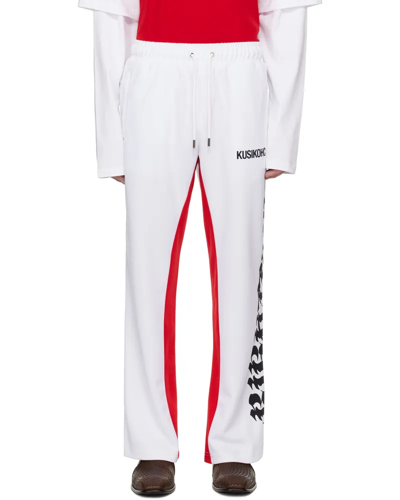 KUSIKOHC White Suite Track Pants Red