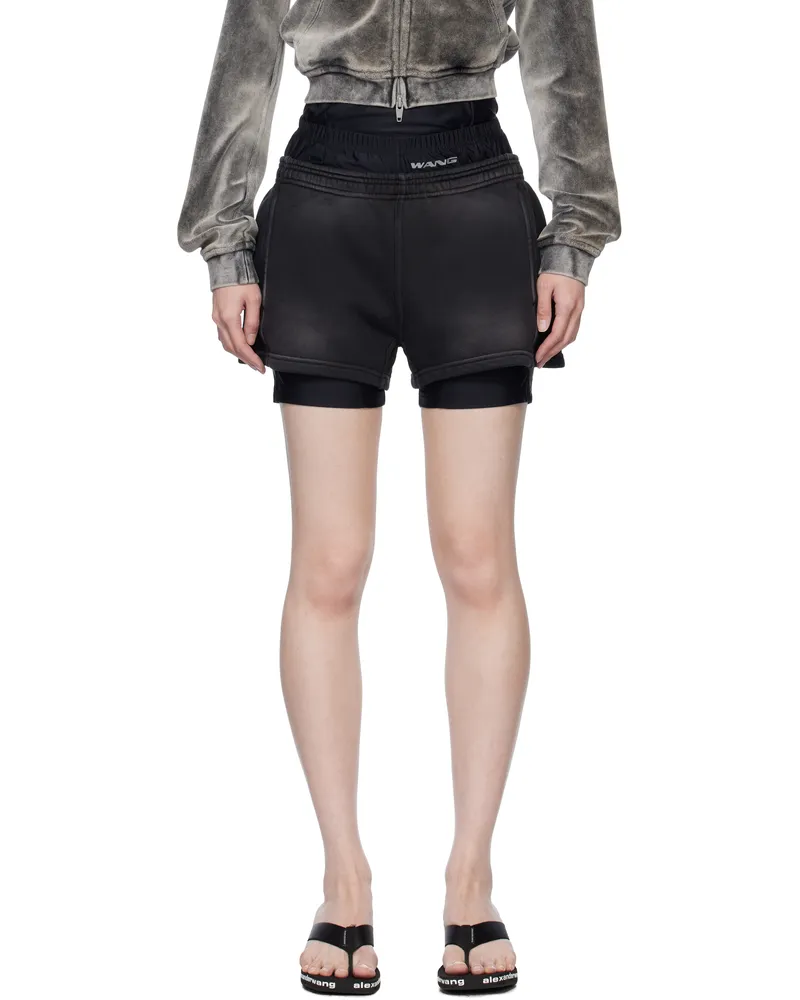 Alexander Wang Black Pre-Styled Boxer Brief Shorts Black