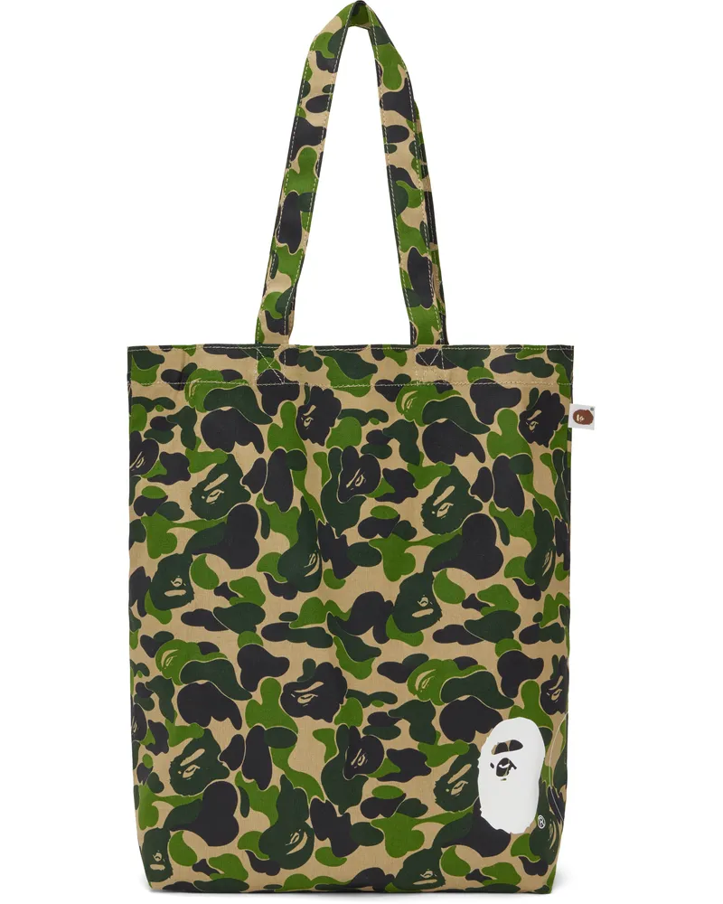BAPE Khaki ABC Camo Tote Green
