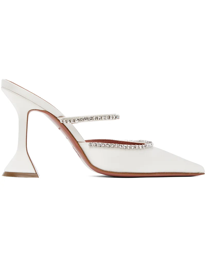 Amina Muaddi White Gilda Mules White