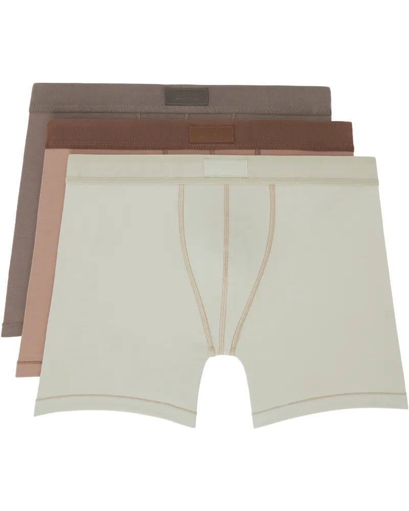 SKIMS Three-Pack Multicolor SKIMS Cotton 5 Boxer Briefs Amethyst