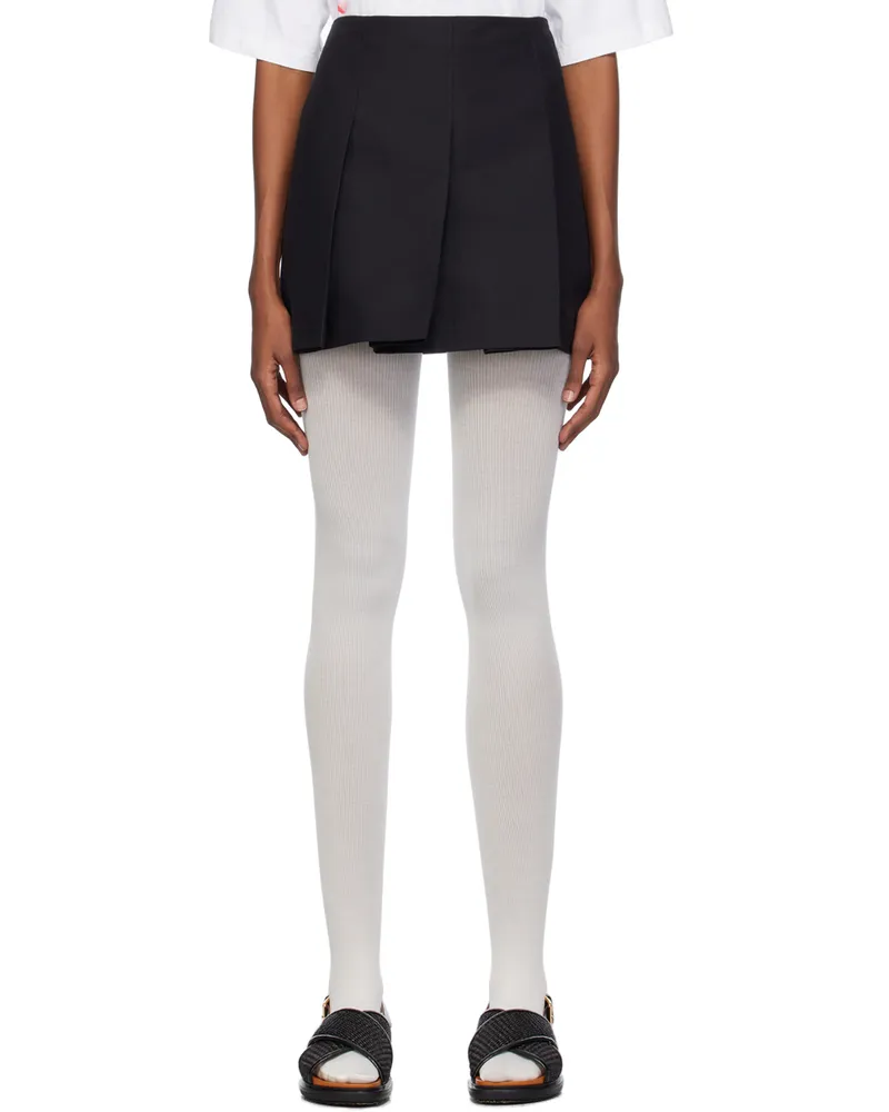 Marni Black Pleated Miniskirt 00n99