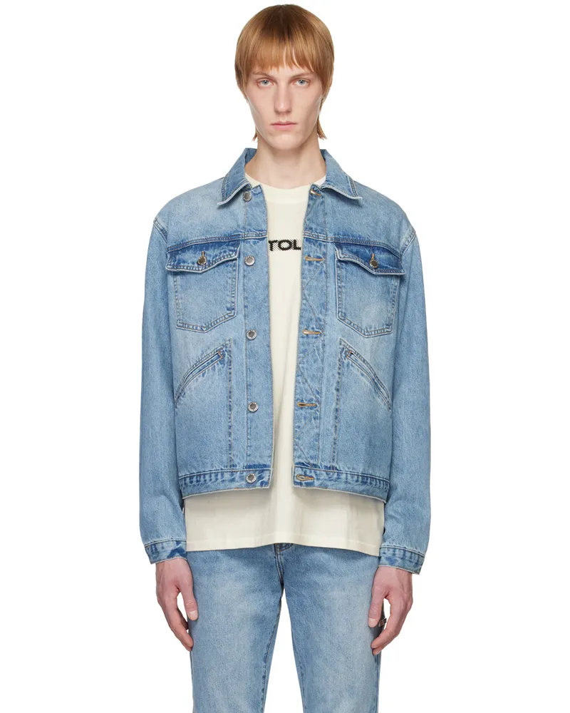 Stolen Girlfriends Club Blue Ranch Rider Denim Jacket Blue