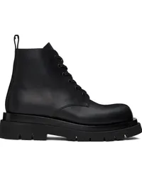 Bottega Veneta Black Lug Lace-Up Boots 1000-black