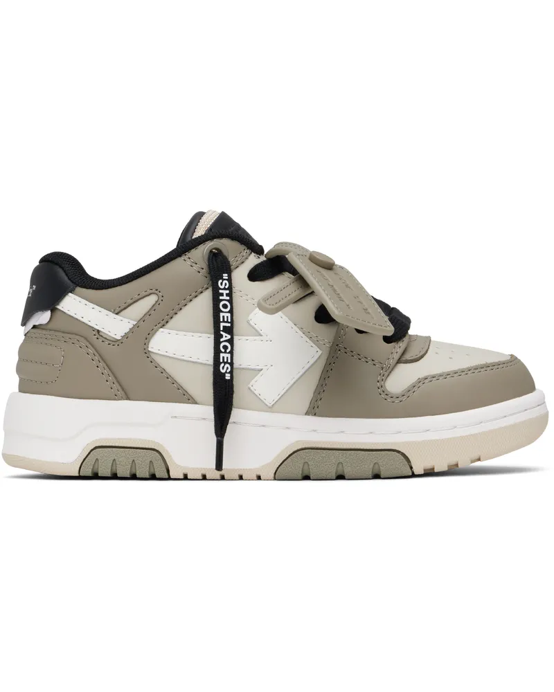 OFF-WHITE Kids Khaki Out Of Office Sneakers Olive