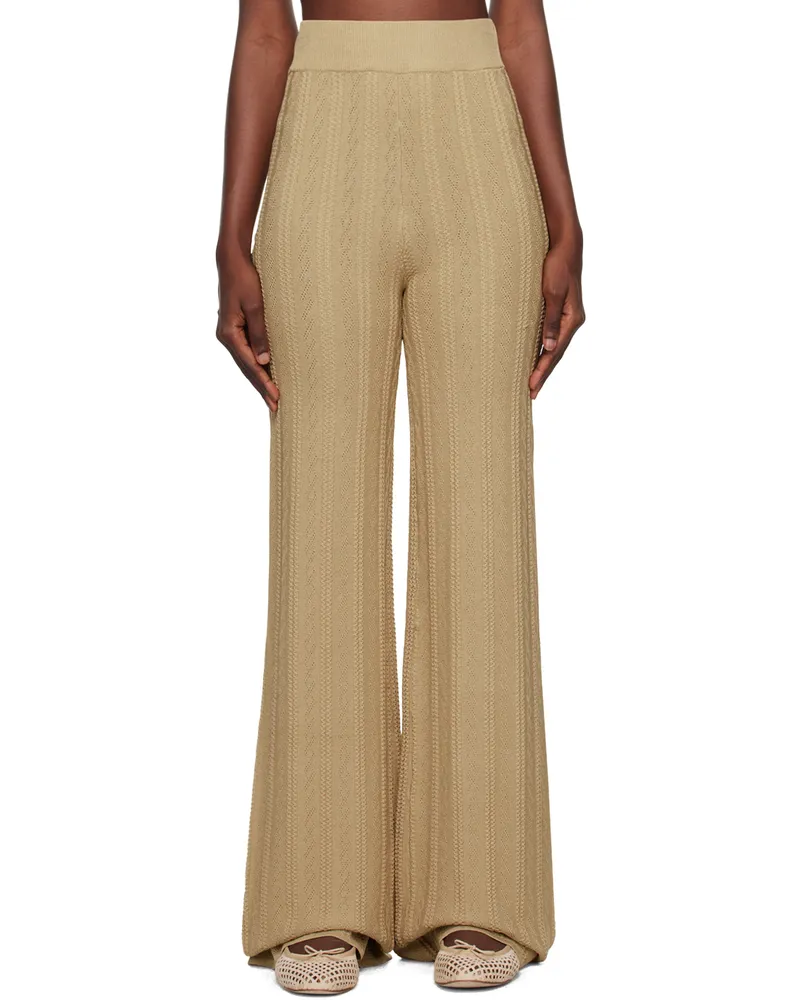 ROTATE Birger Christensen Brown Straight Pants 16-1010