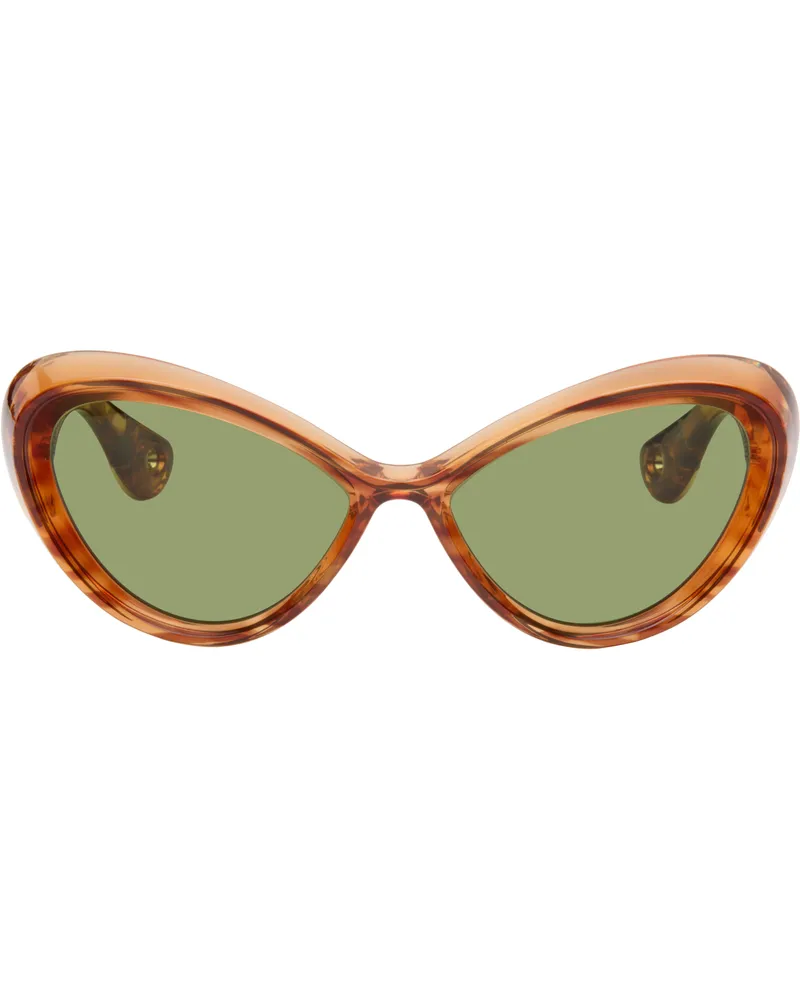 Jean Paul Gaultier Brown 'The Parisian Cat' Sunglasses 18