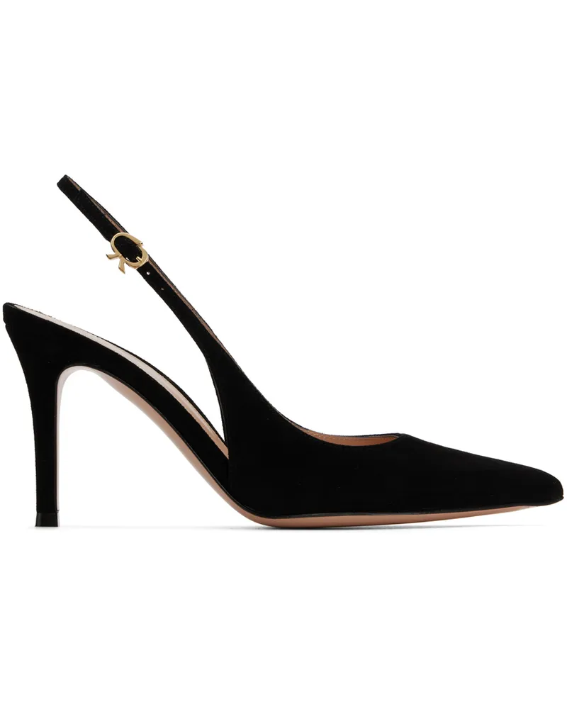 Gianvito Rossi Black Camoscio Heels Nero