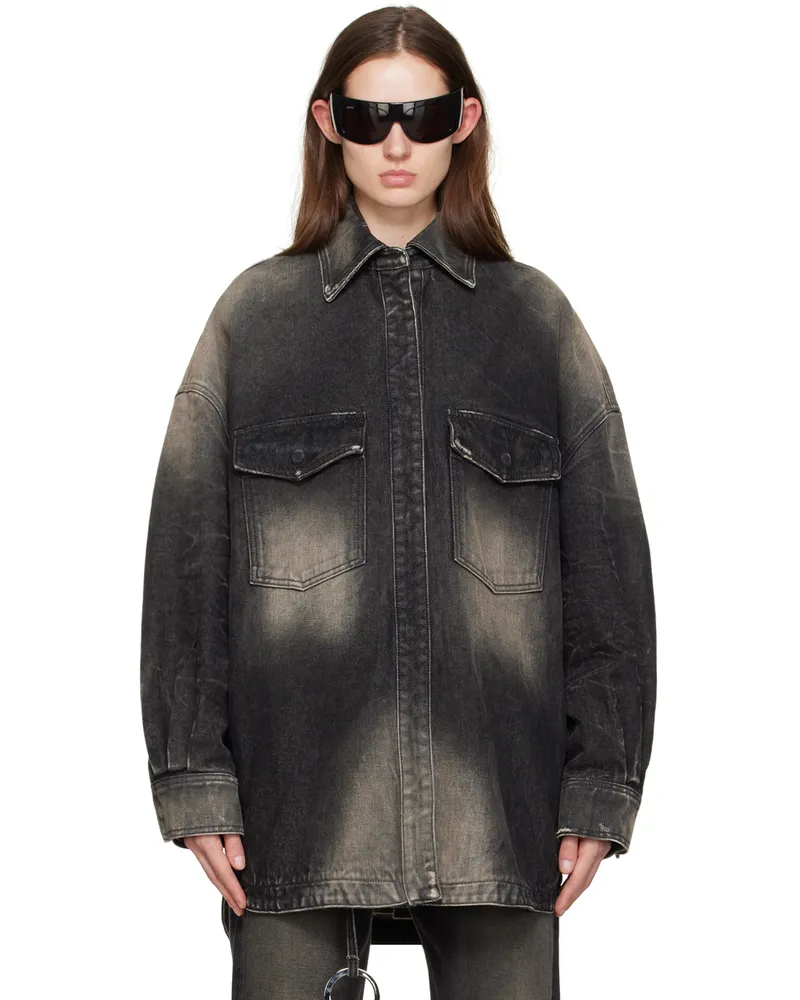 ATTICO Gray Short Denim Jacket 611