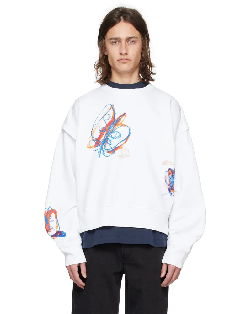 Études Studio White Ciment Parade Sweatshirt Ete