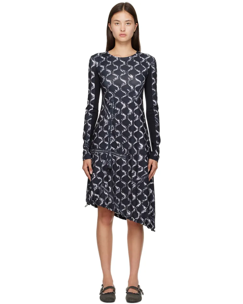 Andersson Bell Black Quilting Midi Dress Black