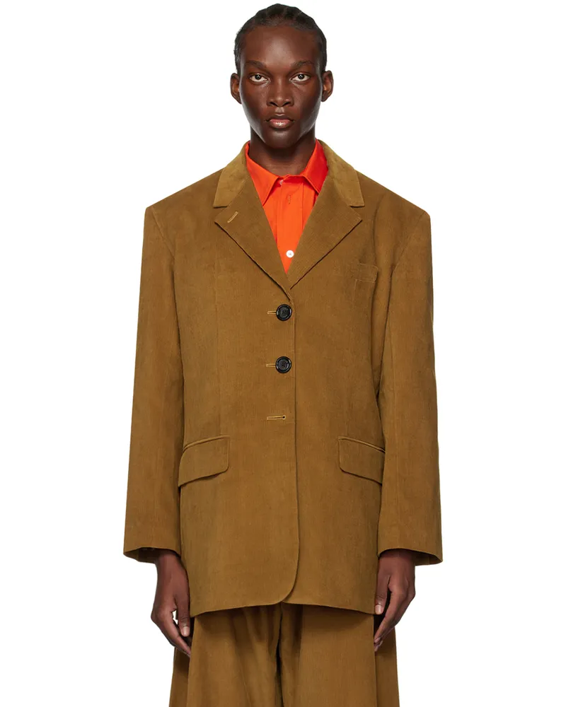 Meryll Rogge Tan Oversized Blazer Camel