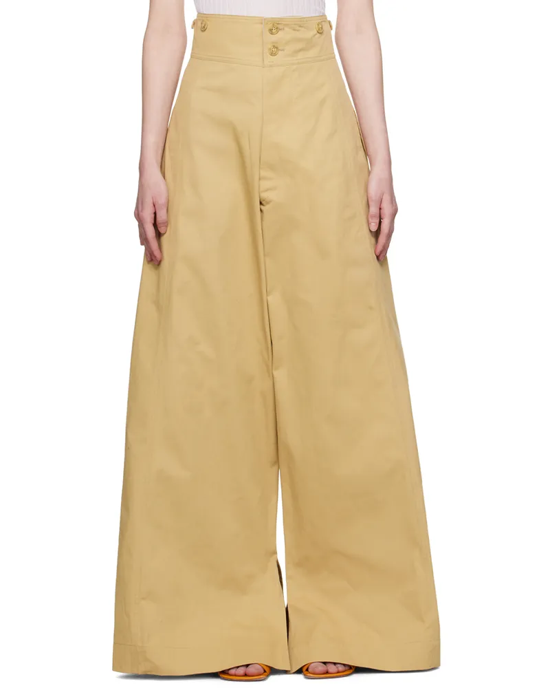 QUIRA SSENSE Exclusive Khaki Trousers Light
