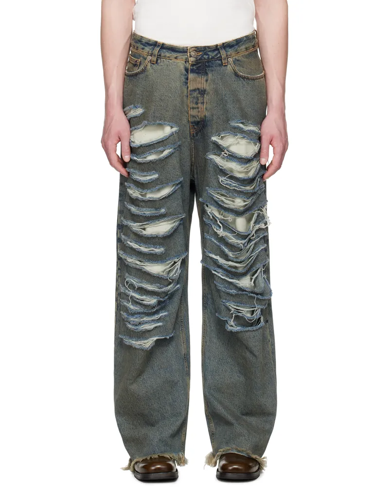 FourTwoFour on Fairfax Blue Big Daddy Jeans Blue