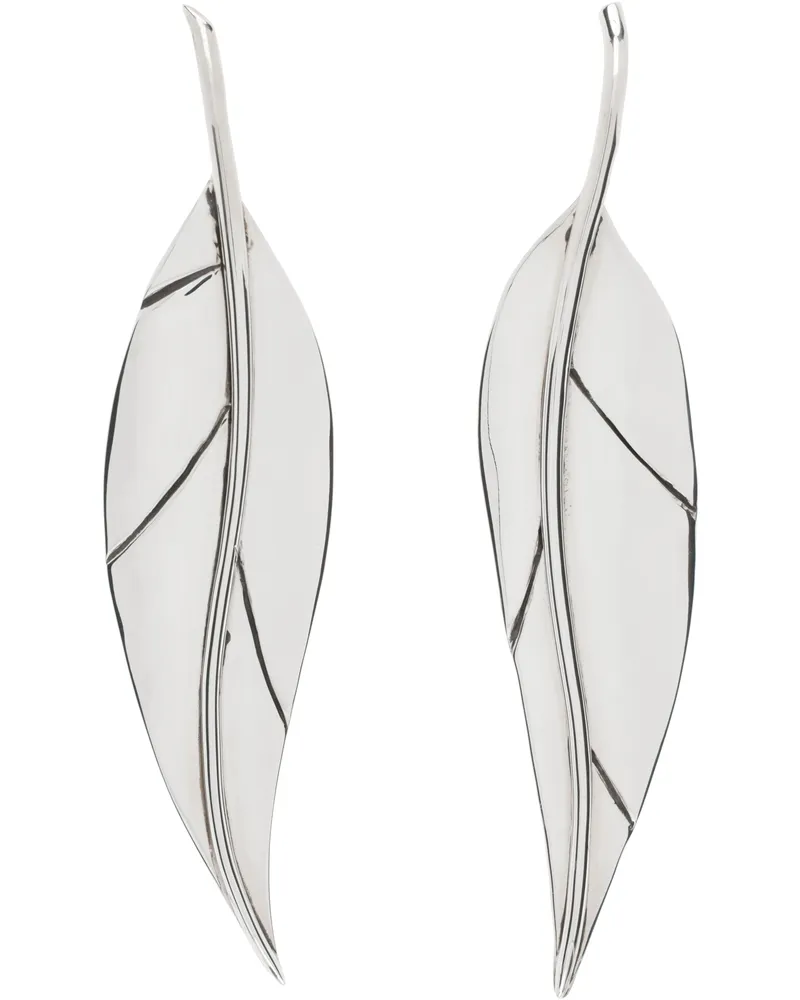 Sophie Buhai Silver Leaf Earrings Silver