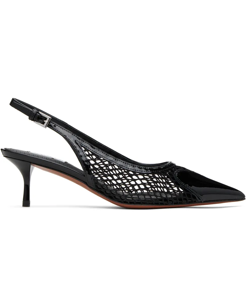 Alaïa Black 'Le Coeur' Slingback Heels 999